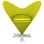 Panton Heart Chair lounge chair Vitra Tonus - Grass Green (58) 