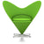 Panton Heart Chair lounge chair Vitra Tonus - Lime Green (57) 