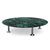 Grasshopper Coffee Table - Single Round Coffee Tables Knoll Polished Chrome Verde Alpi marble - Satin finish 