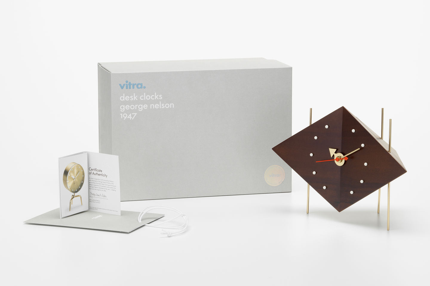 Nelson Diamond Desk Clock Clocks Vitra 