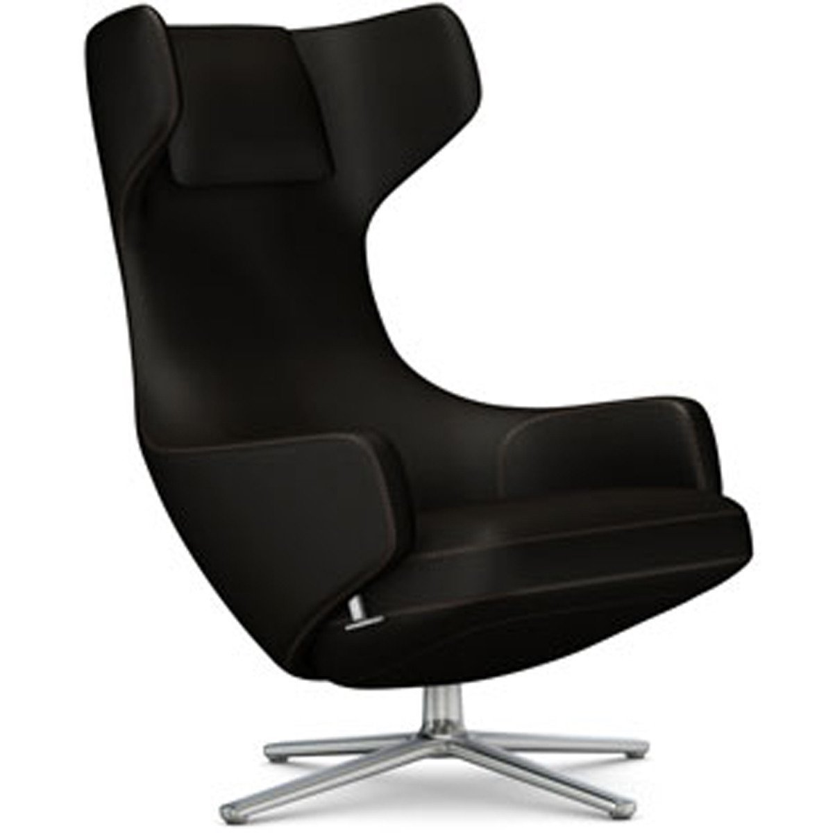 Grand Repos Lounge Chair lounge chair Vitra Polished 16.1-Inch Cosy Contrast - Velvet Brown - 04