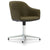 Softshell Chair - Four Star Base Side/Dining Vitra polished aluminum Plano - coconut/forest casters hard, braked for carpet