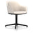 Softshell Chair - Four Star Base Side/Dining Vitra powder-coat basic dark Plano - parchment/cream white casters hard, braked for carpet
