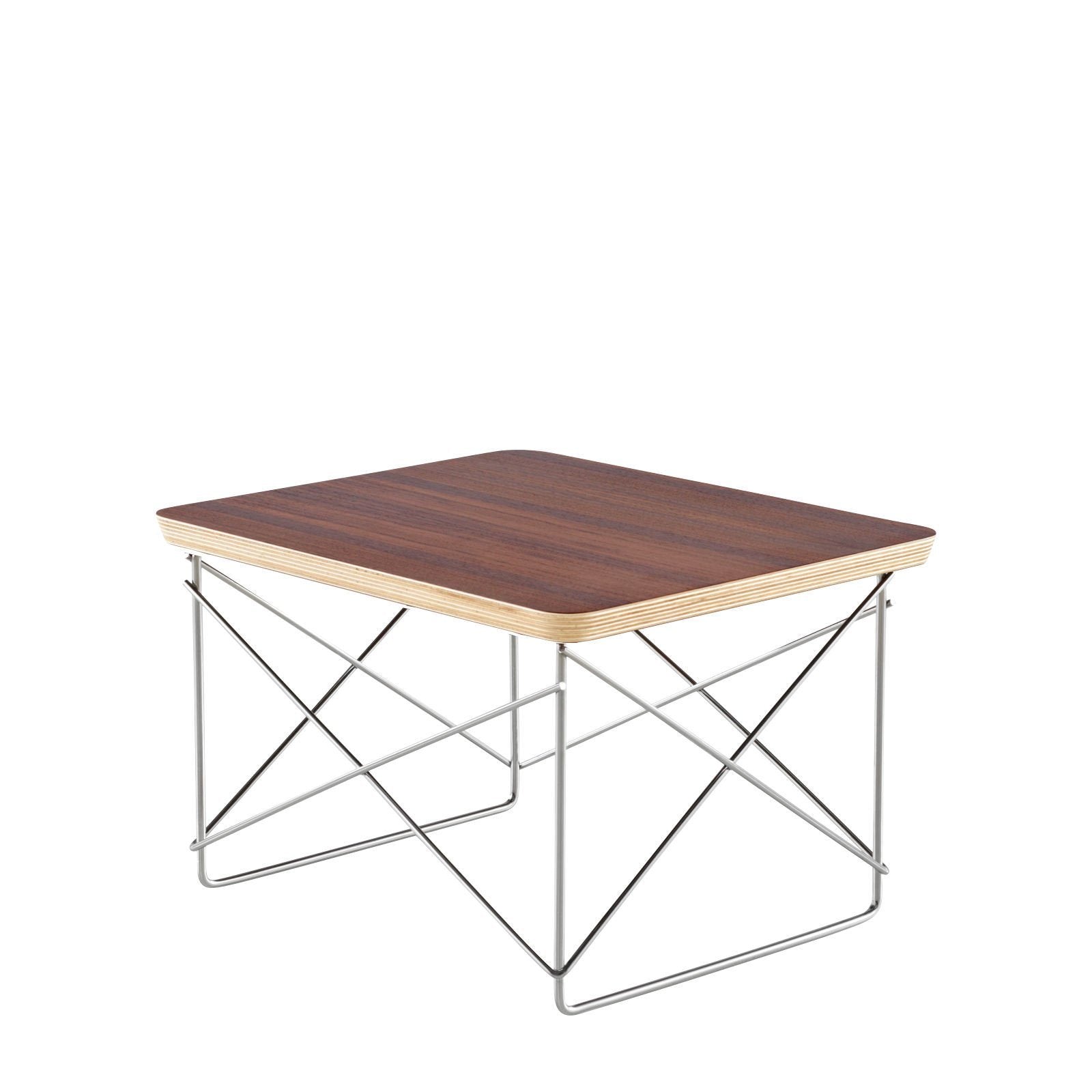 Eames Wire Base Low Table side/end table herman miller Walnut +$95.00 Trivalent Chrome +$15.00 