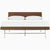 Nelson Thin Edge Bed - H Frame Legs Beds herman miller Full Size Veneer Headboard Walnut Frame
