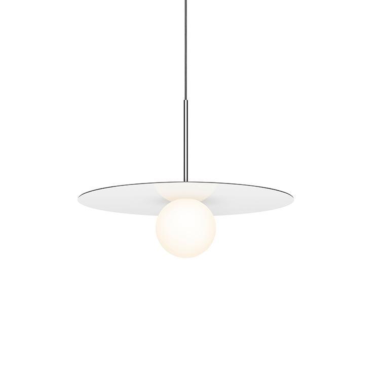 Bola Disc Pendant ceiling lights Pablo Gloss White / Chrome 18" 