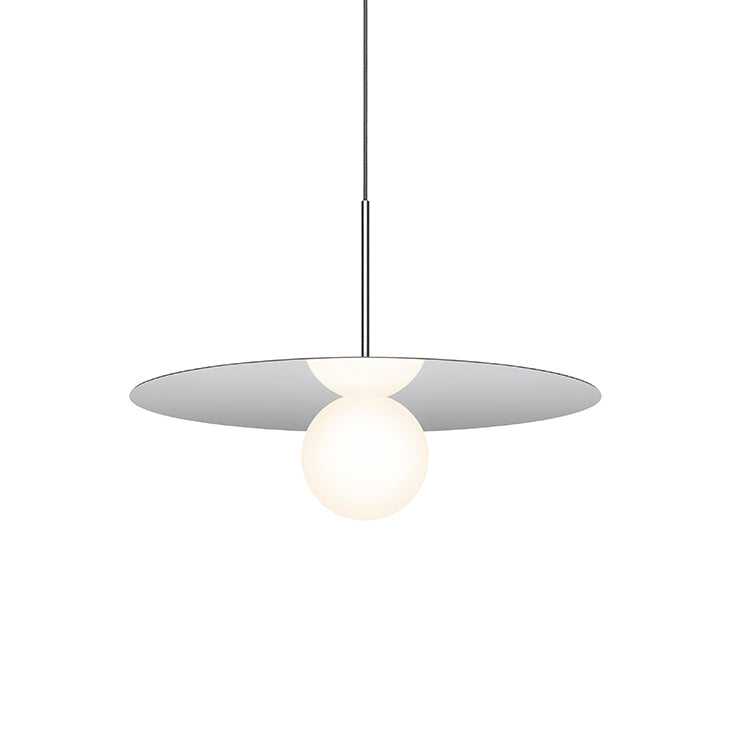 Bola Disc Pendant ceiling lights Pablo Gloss White / Chrome 22" 