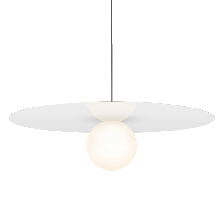 Bola Disc Pendant ceiling lights Pablo Gloss White / Chrome 32" 