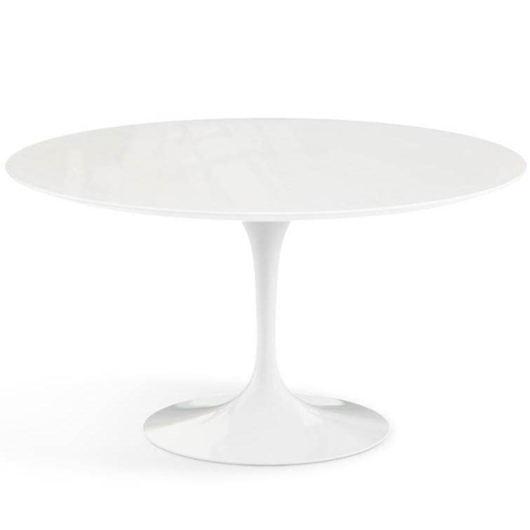 Saarinen Outdoor Dining Table - 54&quot; Round Outdoors Knoll White 