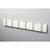 Knax Horizontal Colored Coat Hook Coat Hooks Loca 6 hooks Aluminum White