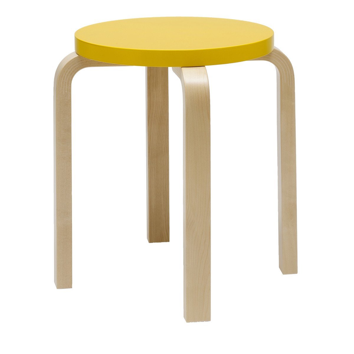 Stool E60 Stools Artek Lacquered Yellow Seat 
