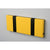 Knax Horizontal Colored Coat Hook Coat Hooks Loca 2 hooks Black Summer Yellow