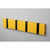 Knax Horizontal Colored Coat Hook Coat Hooks Loca 4 hooks Black Summer Yellow